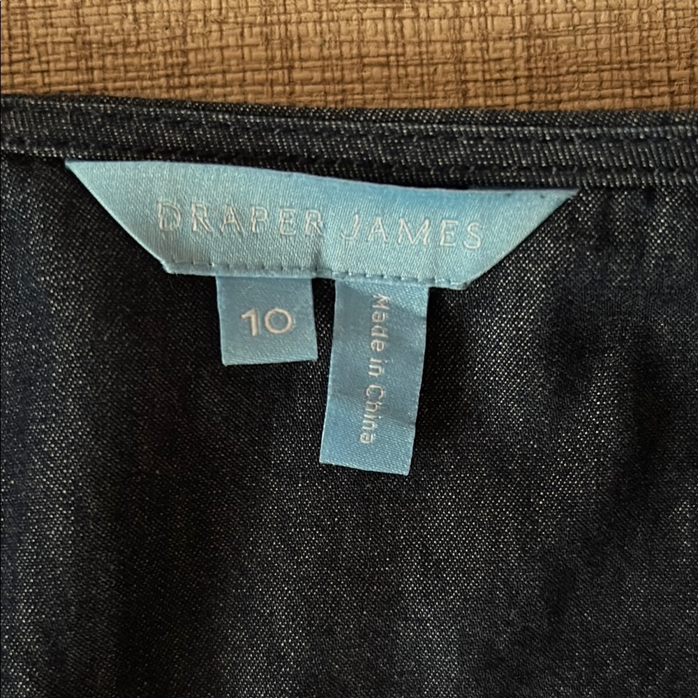 Draper James Chambray denim Wrap Dress Size 10 - Picture 6 of 10